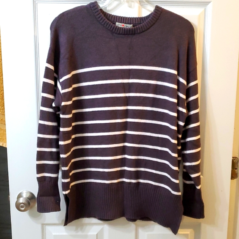 Love Change Woman's Tunic Striped Sweater XL